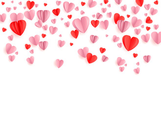 Background with hearts isolated.