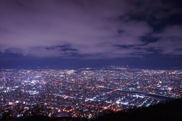 日本 北海道 札幌 藻岩山 山頂展望台からの夜景
