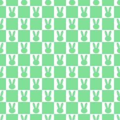Fototapeta na wymiar Seamless pattern Easter Bunny silhouette vector illustration