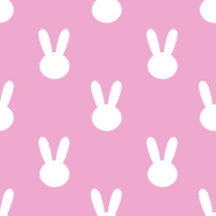 Seamless pattern Easter Bunny silhouette vector illustration