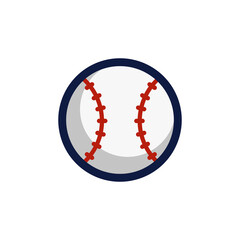 Baseball simple flat icon design vector