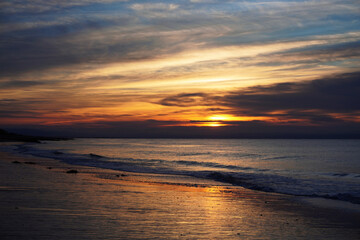 sunset over the sea