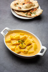 Dahi wale Aloo or curd potato curry