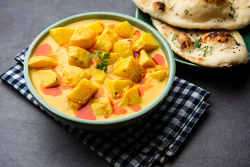 Dahi wale Aloo or curd potato curry
