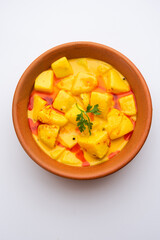 Dahi wale Aloo or curd potato curry