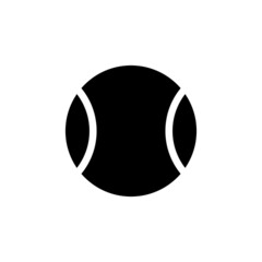 Tennis ball simple flat icon vector