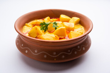 Dahi wale Aloo or curd potato curry