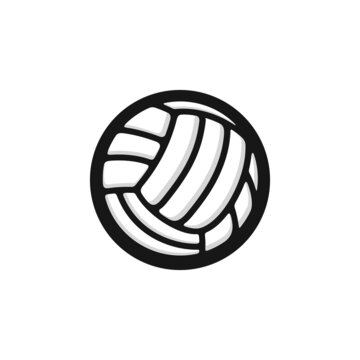 Volleyball simple flat icon vector illustration