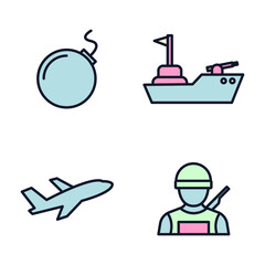 Obraz premium War set icon symbol template for graphic and web design collection logo vector illustration