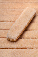  Fresh traditional ladyfingers close up full frame as backfeound