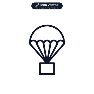 parachute icon symbol template for graphic and web design collection logo vector illustration