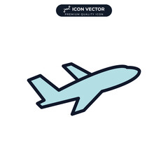 airplane icon symbol template for graphic and web design collection logo vector illustration