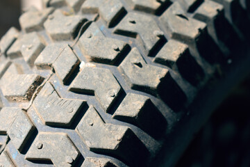 Close up of a tire 