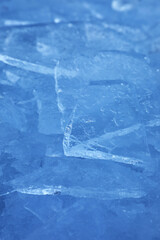 The surface of crushed ice