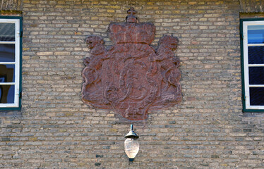 Alte Wappentafel am Schloss Augustenborg Dänemark