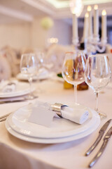 Table setting for a festive evening