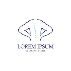 Spinal diagnostics, spine care, and spine health. With modern vector icon design concept logo template illustration