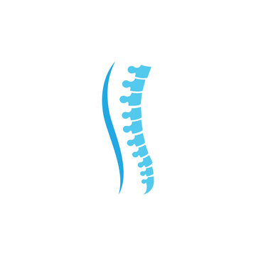 Spinal diagnostics, spine care, and spine health. With modern vector icon design concept logo template illustration