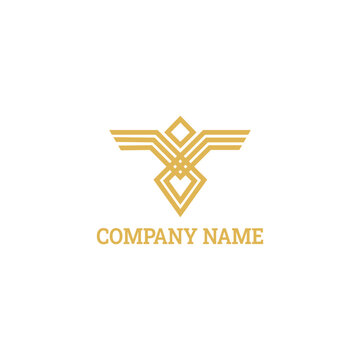 eagle logo monogram stock vector