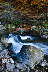 mountain river in autumn