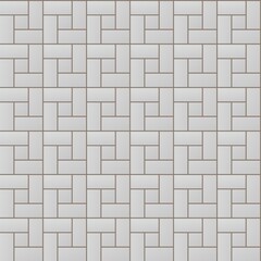 Stone pavement from concrete smooth tiles. Seamless pattern. Road and area. Cartoon cute style illustration. Vector