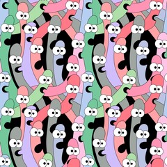 Kids seamless worms pattern for fabrics and textiles and packaging and linens and gifts and cards and hobbies