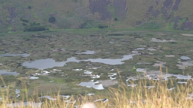 inside of orongo's volcano 