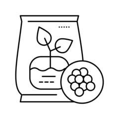 fertilizers gardening line icon vector illustration