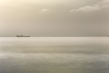 Abstract seascape - beach place, island .morning sun.