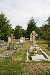 gravestones in the cemetery 