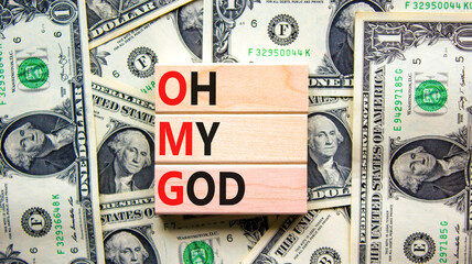 OMG oh my god symbol. Concept words OMG oh my god on wooden blocks on a beautiful background from...