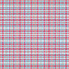 Seamless tartan plaid pattern with texture and pastel color. Vector illustration.