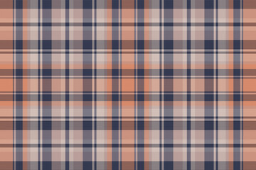 Seamless tartan plaid pattern with texture and pastel color. Vector illustration.