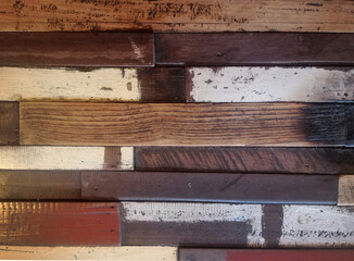 Horizontal vintage wooden wall texture and background.