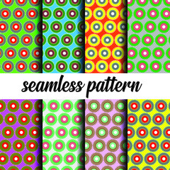 Fototapeta premium abstract circle geometric motif floral ellipse tile pattern seamless repeat wrap