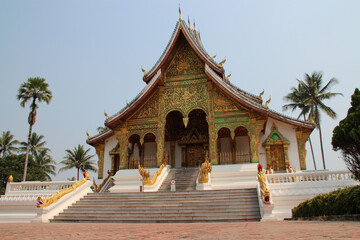 buddhist temple (haw pha bang) in luang prabang (laos) 