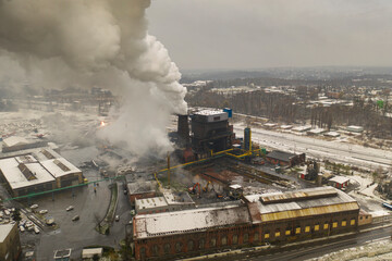 Landscape of industry: mine factories smelters railway 