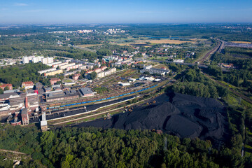 Landscape of industry: mine factories smelters railway 