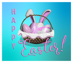 Happy easter! Postcard 3D