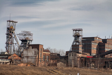 Landscape of industry: mine factories smelters railway 