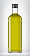 Glass Bottle on background. 3d rendering