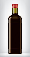 Color Glass Bottle on background. 3d rendering