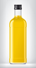 Glass Bottle on background. 3d rendering