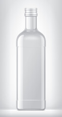 White Bottle on background. 3d rendering