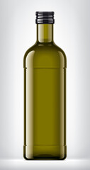 Color Glass Bottle on background. 3d rendering