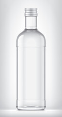 Glass Bottle on background. 3d rendering