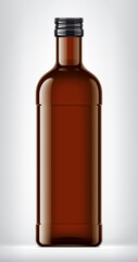 Color Glass Bottle on background. 3d rendering