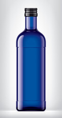 Color Glass Bottle on background. 3d rendering