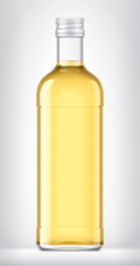 Glass Bottle on background. 3d rendering