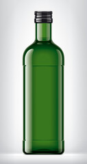 Color Glass Bottle on background. 3d rendering